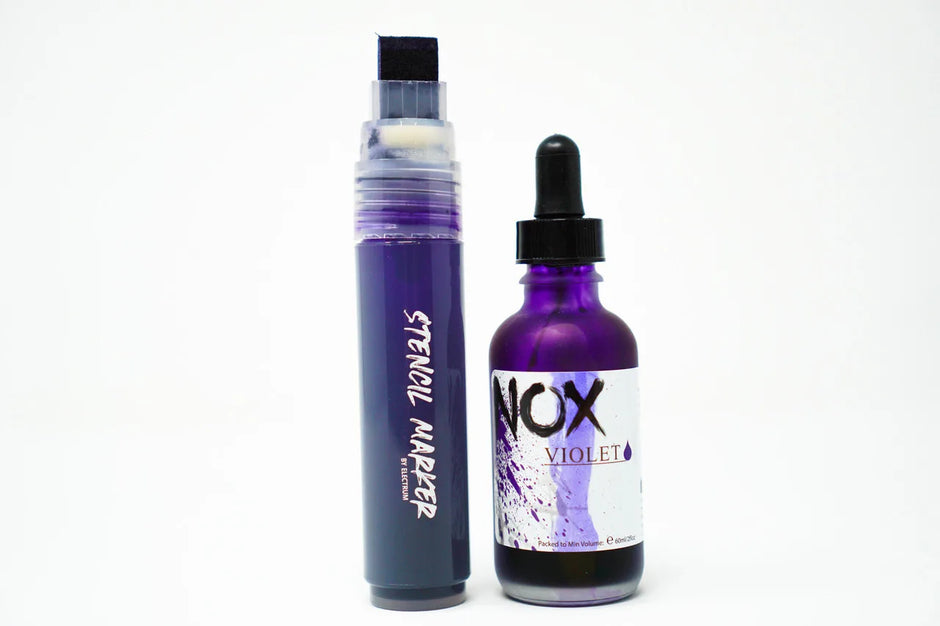 stencil marker filled with nox violet