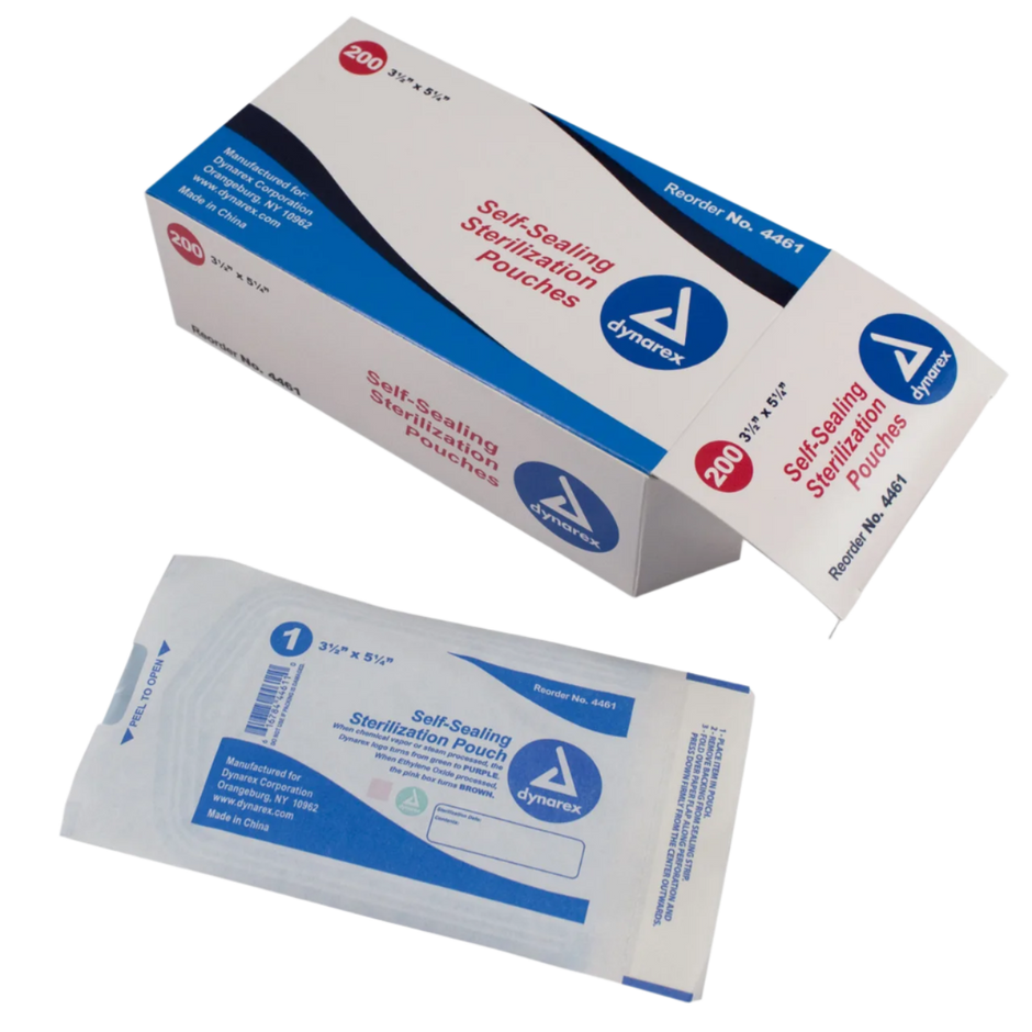 Box containg Self-sealing ssterilization pouches
