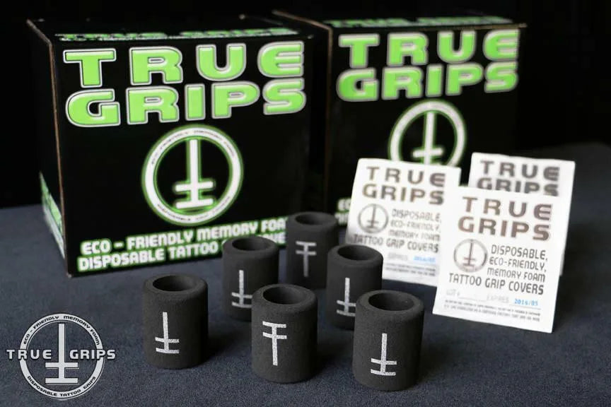 'True Grips next to their packaging