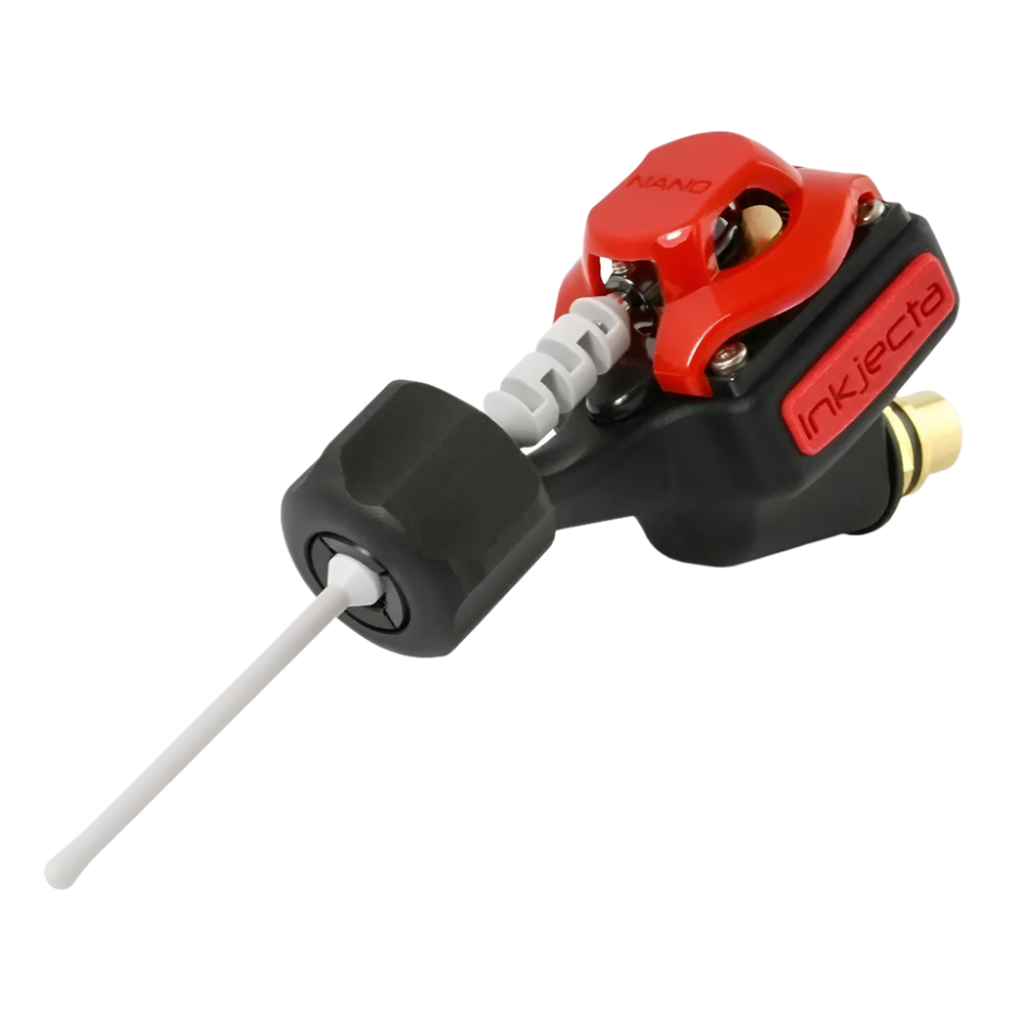 InkJecta Flite Nano Elite Rotary Tattoo Machine in red and black color
