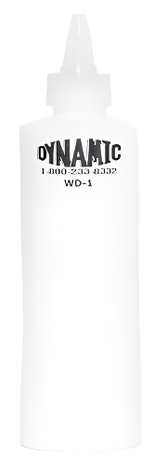 An 8oz. bottle of Dynamic White Tattoo Ink.