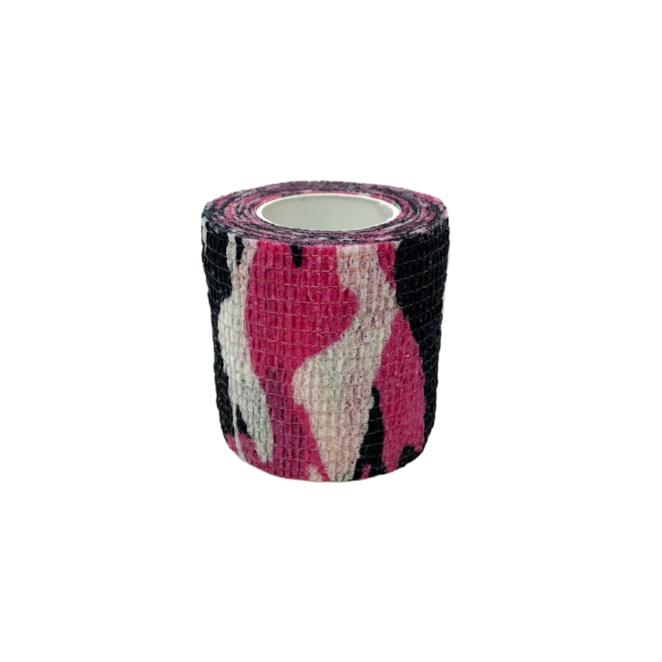 Roll of Camo Grip Tape in various shades of pink