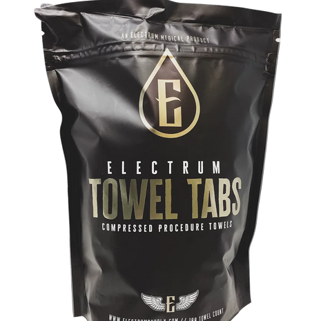 a bag of towel tabs for tattooing