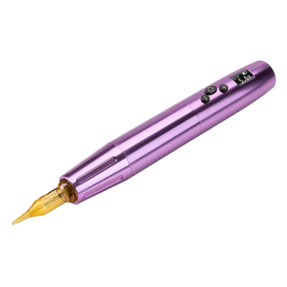 purple tattoo pen with digital display