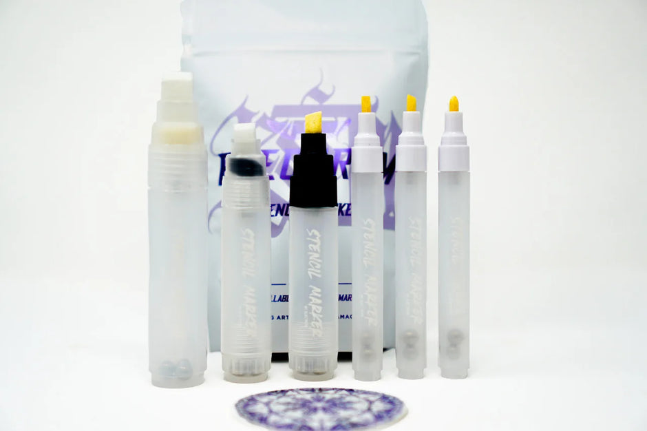 set of Electrum Refillable Stencil Lettering Markers - PACK OF 6