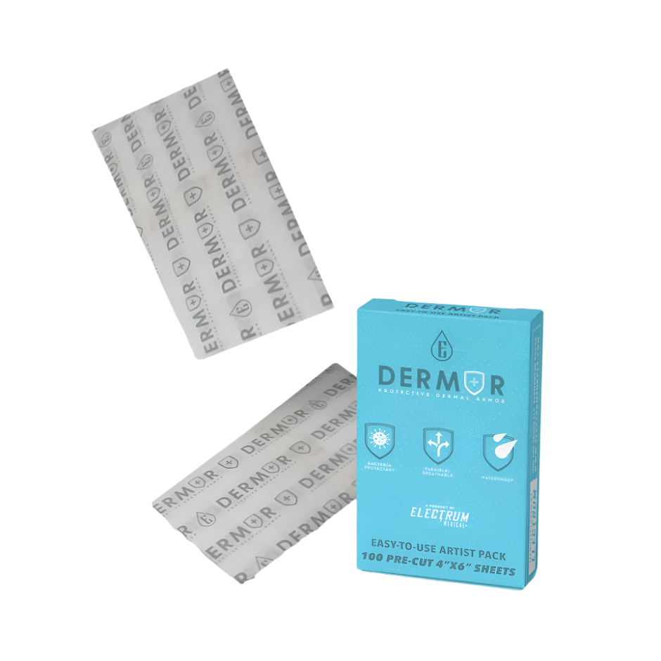 Dermor Protective  dermal Packs in turquoise box