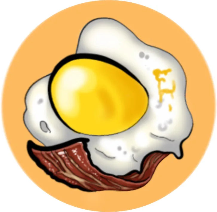 Tasty Pasties - nipple covers - depicting bacon and sunny side up egg - for times when censorship is required