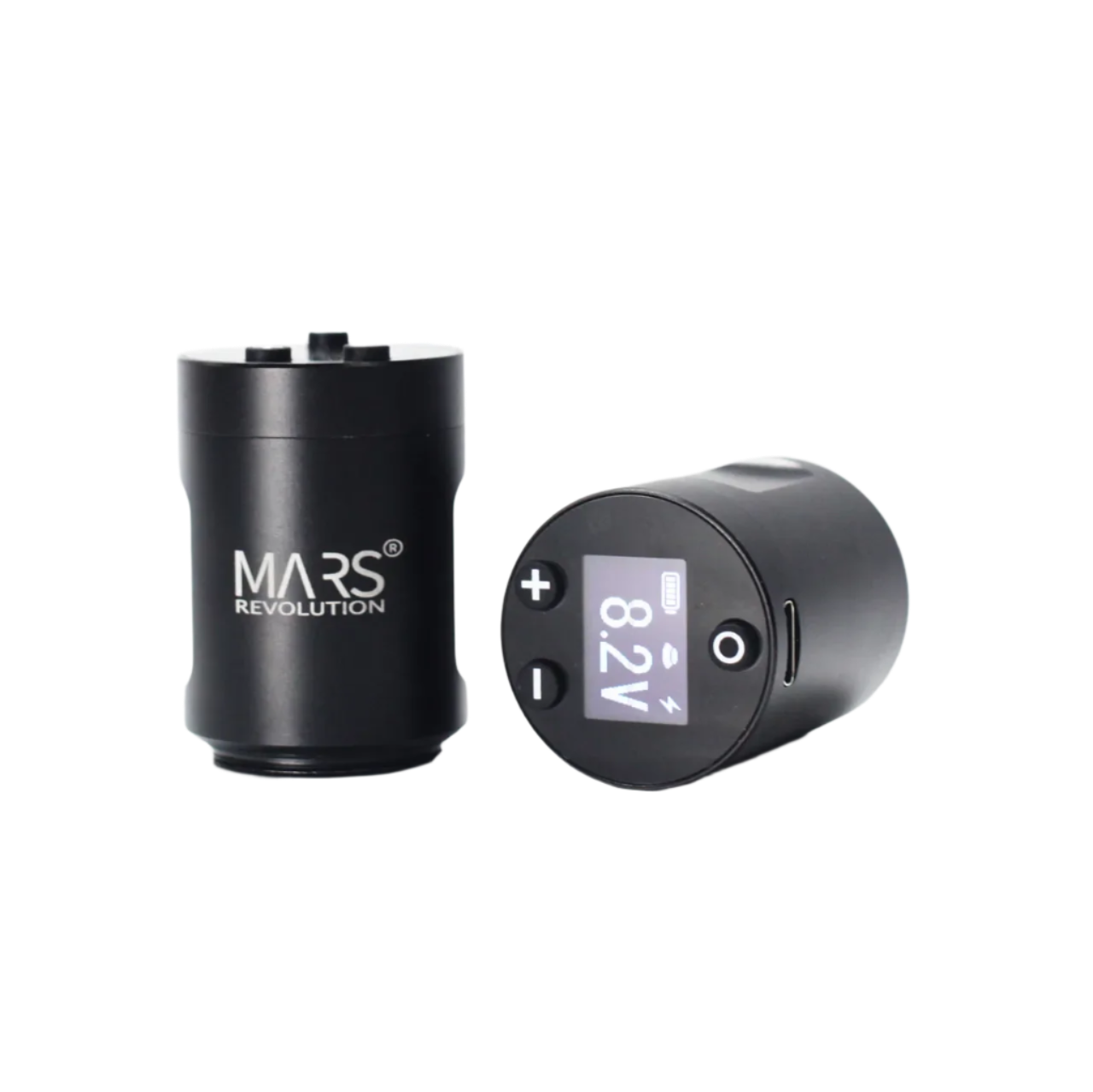 Black electronic device with digital display and 'MARS Revolution' branding on a white background