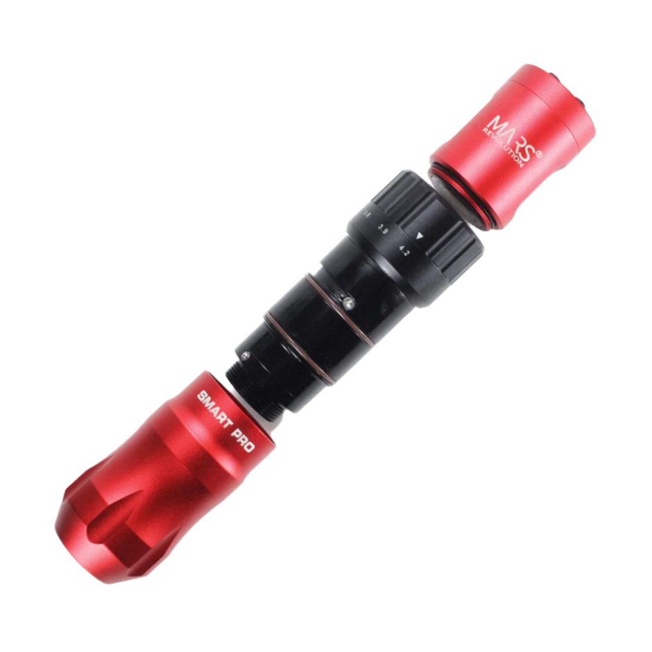 Red and black tattoo machine with 'SMART PRO'