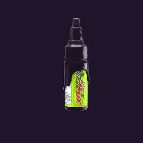 A bottle of Electrum Ink in Midnight Purple color, a deep dark purple color