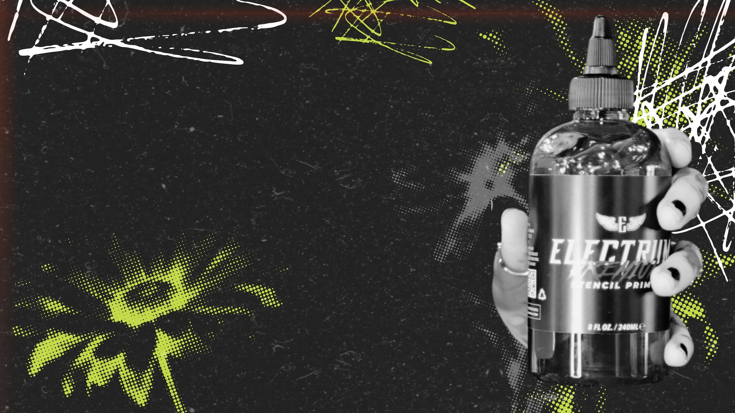 Electrum Tattoo Stencil Products, including premium stencil primer, for crisp, long-lasting tattoo design transfers used by professional artists