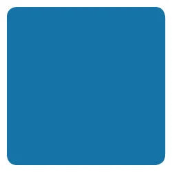 A solid blue colored square background, likely representing the color of tattoo ink.
