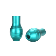 Two pieces of aqua galaxy colored tattooing machine grips designed for use with ergon pen machine.