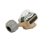 An InkJecta Flite Nano Elite Rotary Tattoo Machine in color Blast Brass with a billet alloy construction.