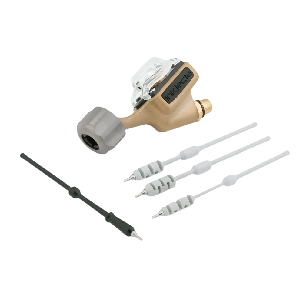 accessories and components for Inkjecta Flite Nano Elite Tattoo Machine - Blast Brass