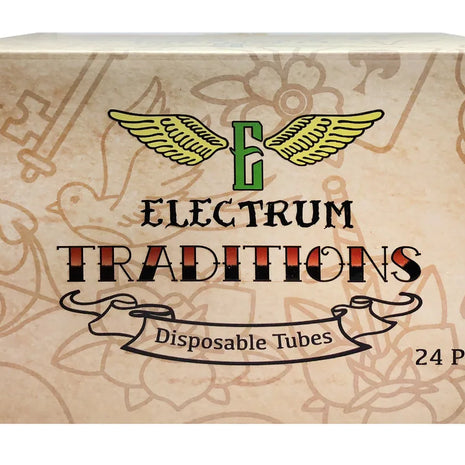 box of tattoo disposable tubes for traditional needle on bar