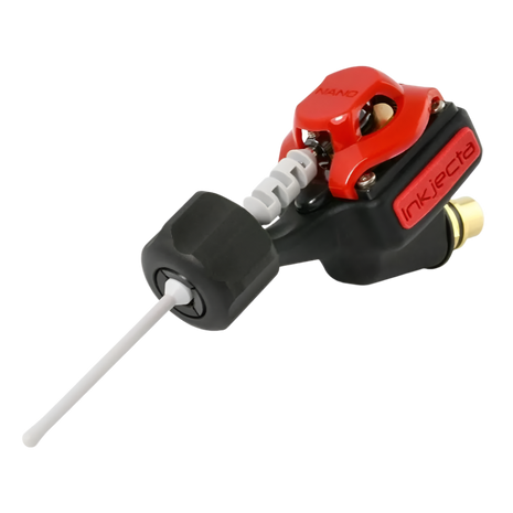 InkJecta Flite Nano Elite Rotary Tattoo Machine in red and black color 