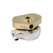 A 3.0mm chrome cam for InkJecta tattoo machines, showing a metallic finish with a hole on one side and a threaded section on the other.