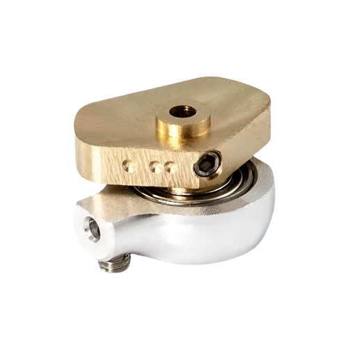 A 2.5mm chrome cam for InkJecta tattoo machines, showing a metallic finish with no visible branding.