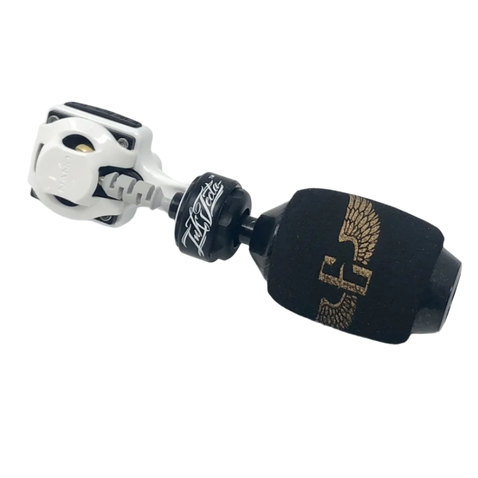 ergo foam cartridge grip atttached to rotary machine