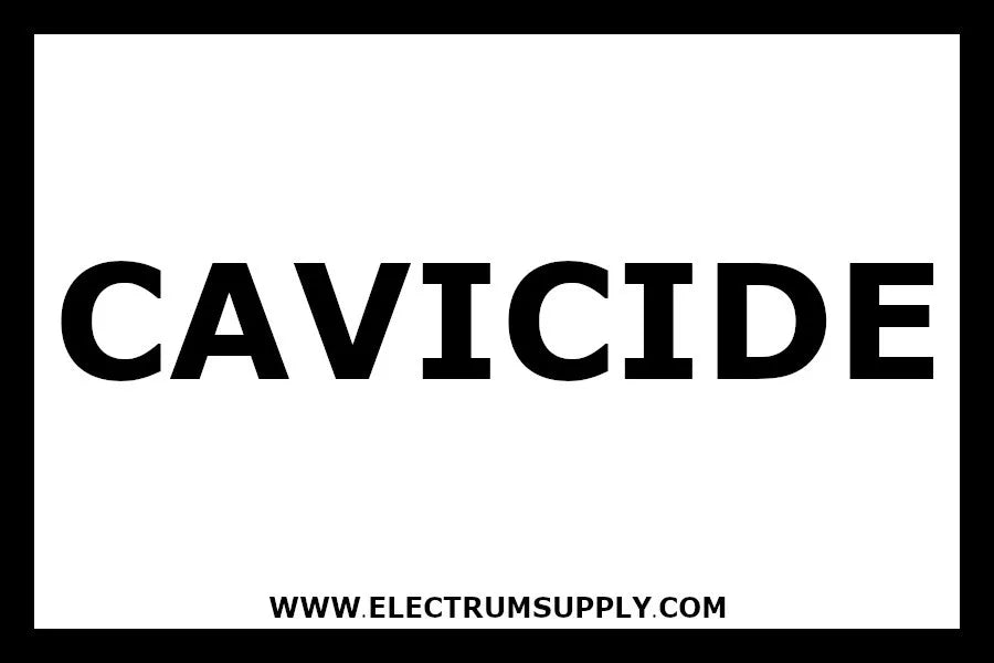 Self-stick Cavicide labels to indicate contents of Wash Bottles