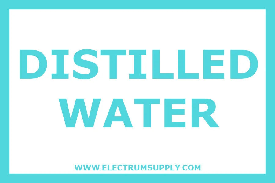 Self-stick 'Distilled Water" label to indicate the contents of the Wash bottles