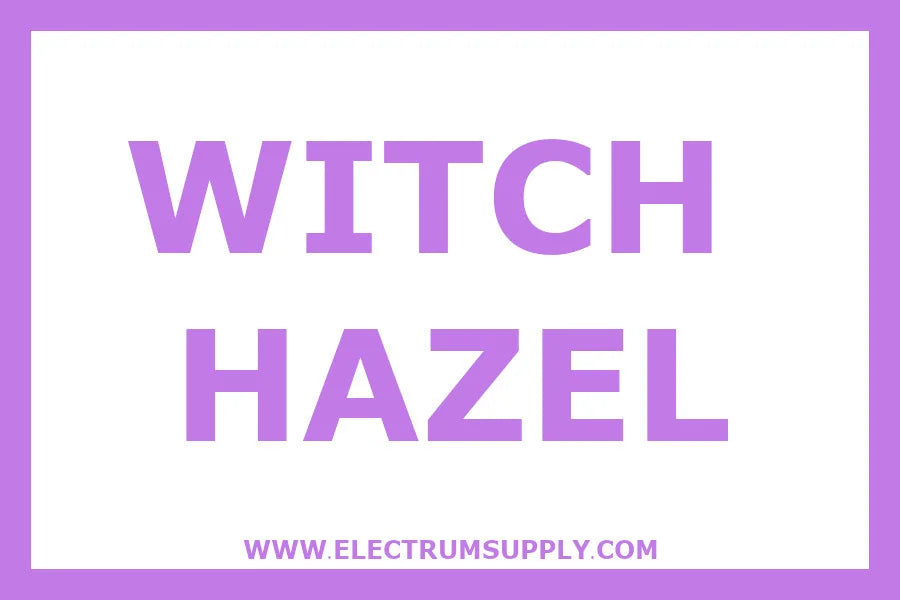 Self-stick Witch Hazel label indicating the contents of a Wash Bottle