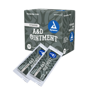 Box of Dynarex A&D Ointment with individual packets shown in front of box