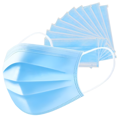 pleated blue surgical masks 
