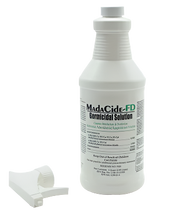 Bottle of MadaCide-FD Germicidal Solution on a white background