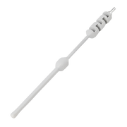 A white, soft torsion bar with ridges, used for InkJecta Tattoo Machines.