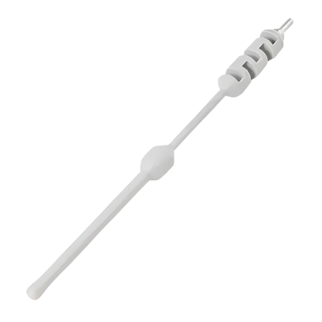 A white, soft torsion bar with ridges, used for InkJecta Tattoo Machines.