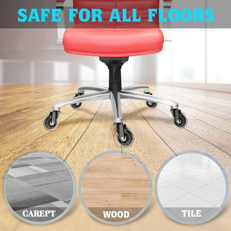 Set of chair wheels