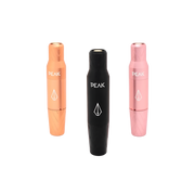 Three Peak Elara Pen Permanent Makeup PMU Machines in different colors (Orange, Black, Pink) aligned side by side.