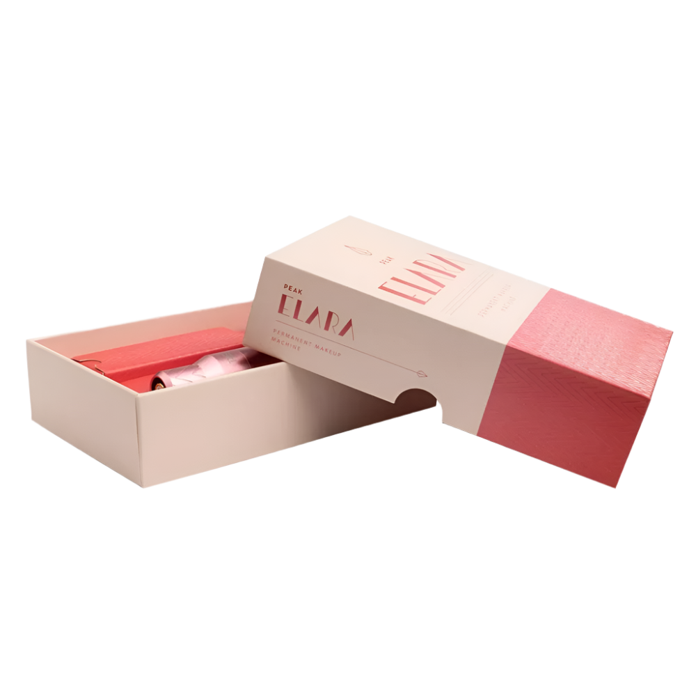 Open beige and pink box with 'Eloka' branding on a white background