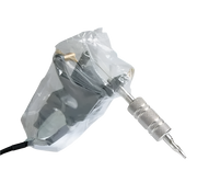 Electrolysis machine with clear plastic cover on a white background