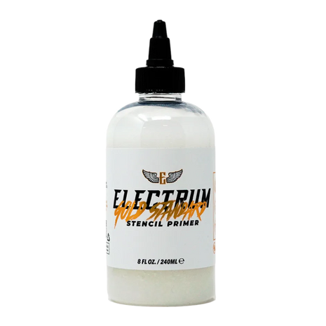 Gold standard Stencil primer - let it sit on skin for 10 minutes - then draw right on it! 
