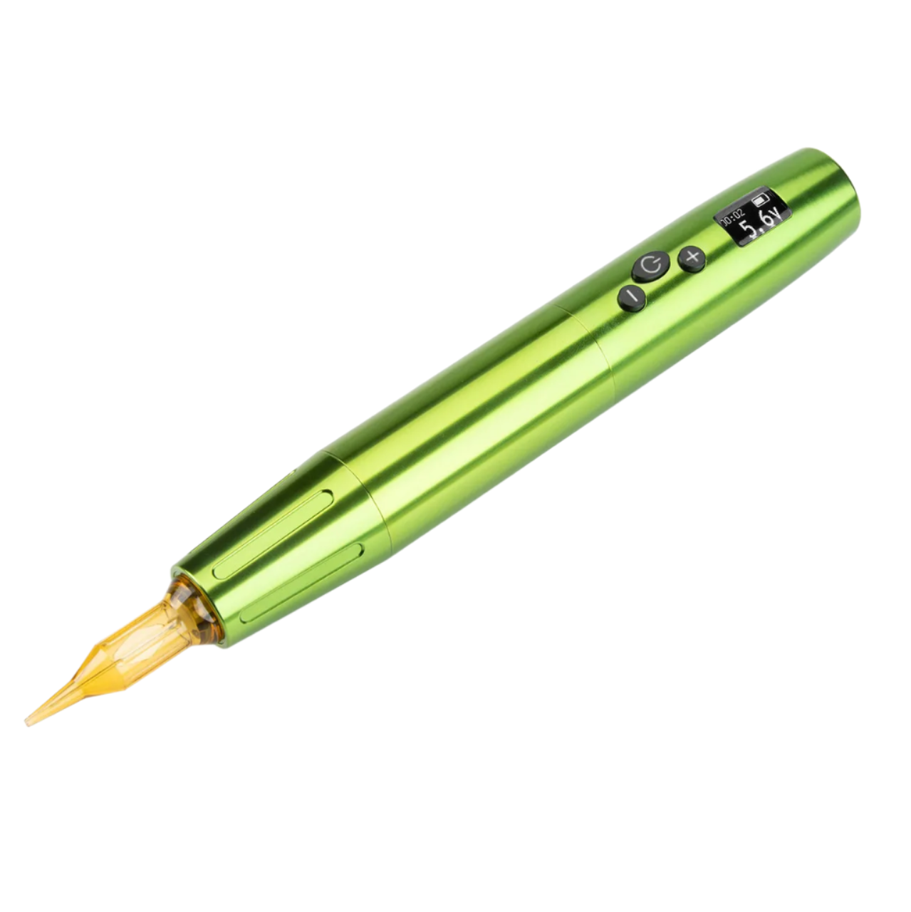 Green electronic tattoo pen with digital display 