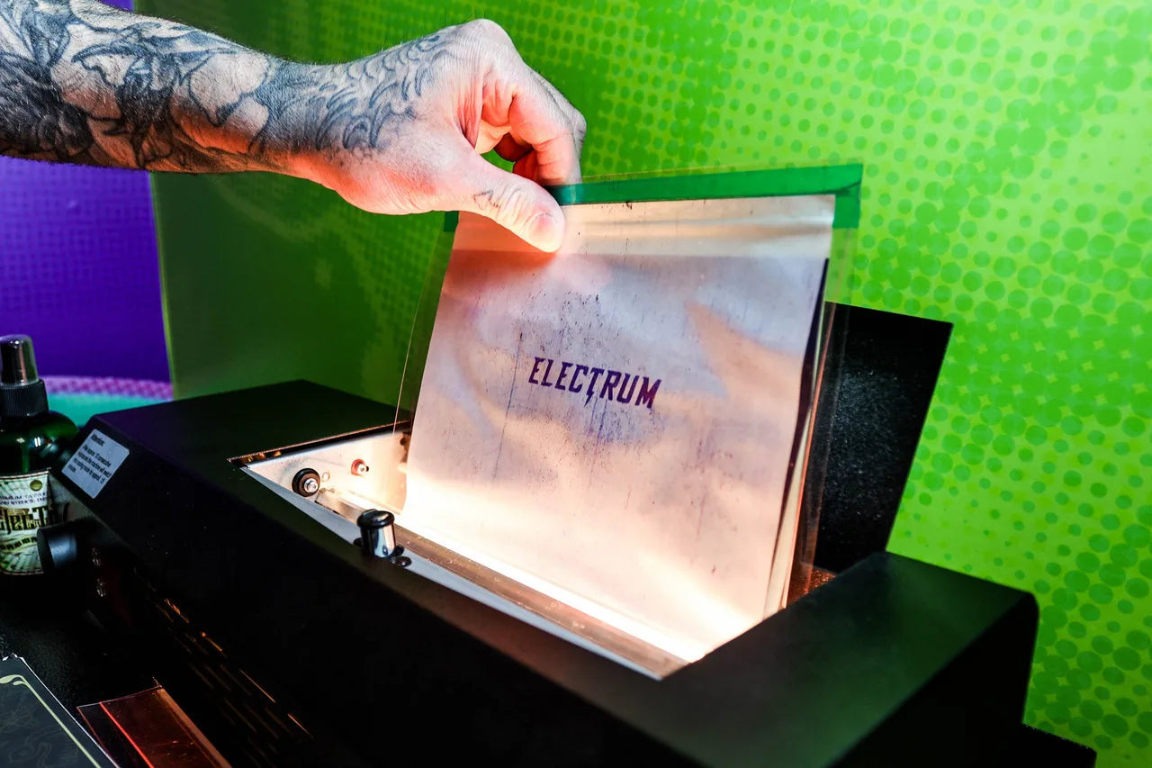 Showing thermal paper in printer