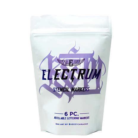 Electrum Refillable Stencil Lettering Markers - PACK OF 6