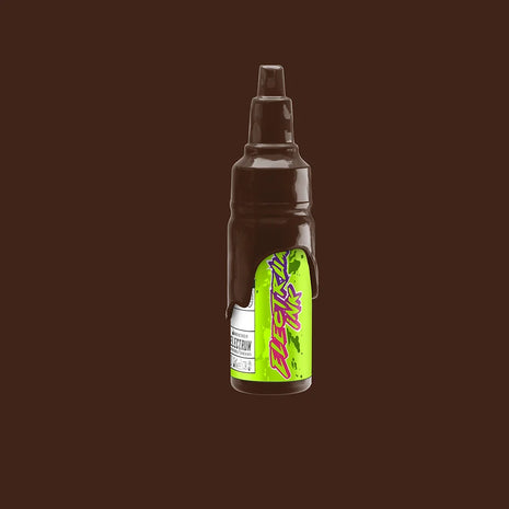 A bottle of Electrum Tattoo Ink in the color Brownie Points with red undertones.