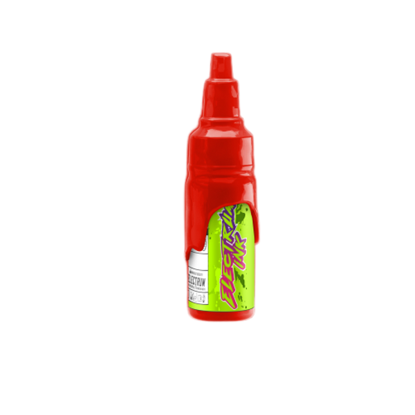 a bottle of electrum tattoo ink named dragons blood - its a warm bright red with an orange tone