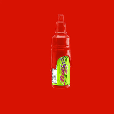 A bottle of Electrum Tattoo Ink in the color Dragons Blood, which is red.