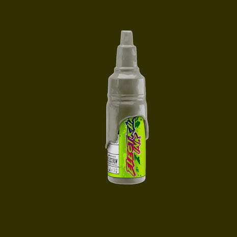 a bottle of electrum tattoo ink named deadwood its a muted pine army green
