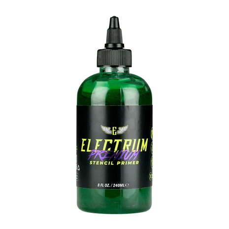 ELECTRUM Premium Tattoo Stencil Primer is the industry's leading stencil application product.