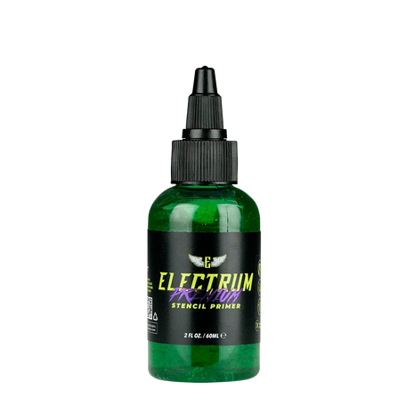 ELECTRUM Premium Tattoo Stencil Primer is the industry's leading stencil application product.