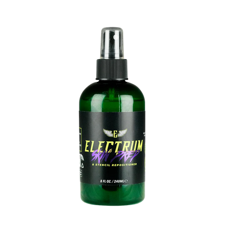 Electrum Premium Tattoo Skin Prep and Stencil Repositioner is perfectly formulated for you and your client