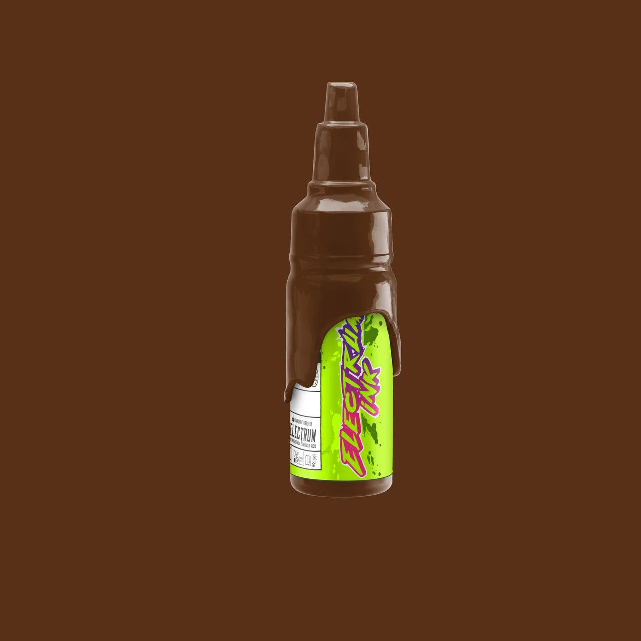 A bottle of Electrum Ink called Pudding - a warm chocolate color