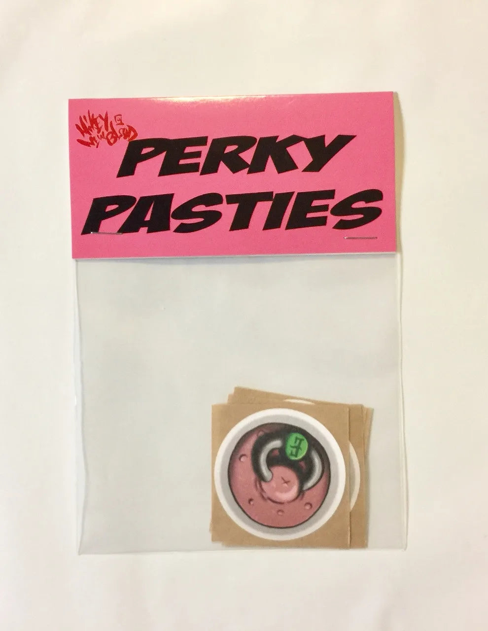 Perky Pastie packaging - pink 