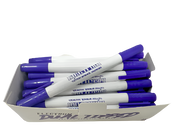 A box of Electrum dual tipped tattoo stencil markers with violet marking ink.
